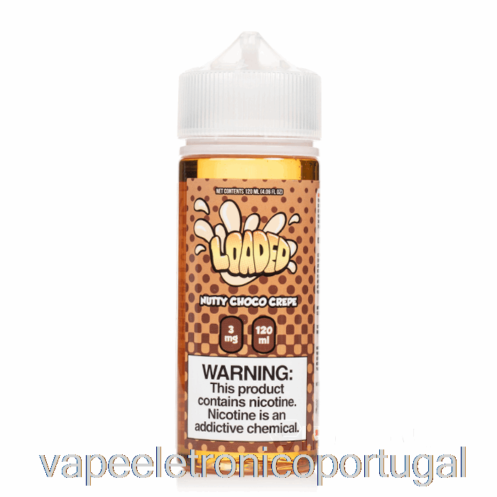 Vape Eletrônico Nutty Choco Crepe - Carregado E-líquido - Vapores Implacáveis ​​- 120ml 3mg